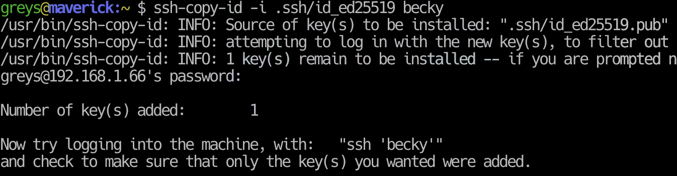 Adding SSH key to remote server