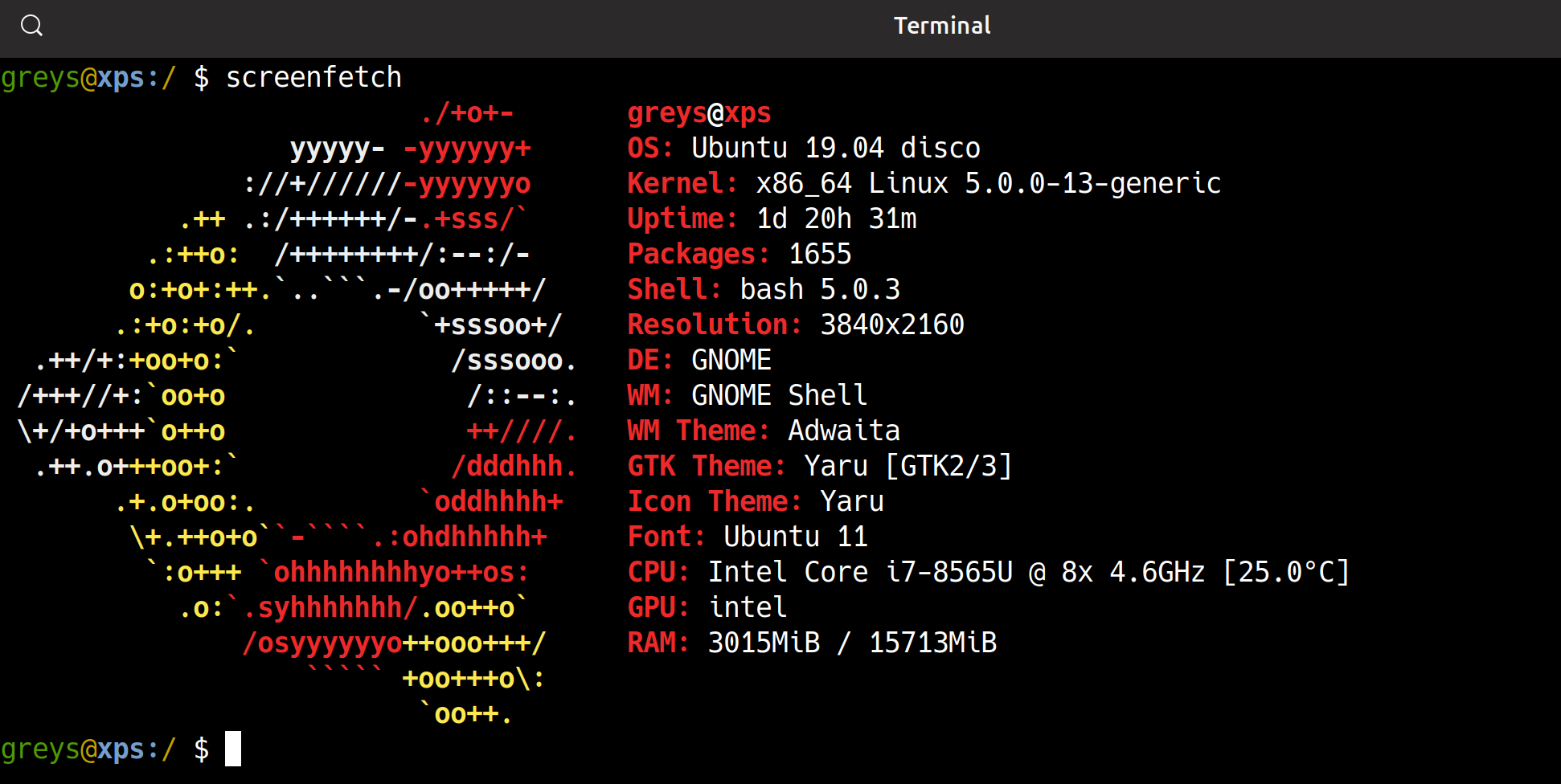 Terminal fonts