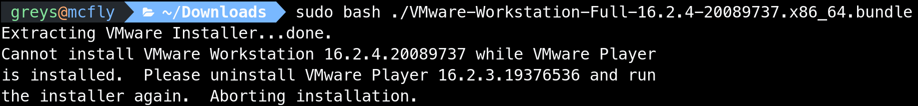 remove vmware player ubuntu